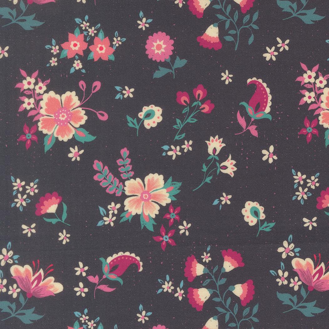 Sitara Davina Florals Midnight by Crystal Manning for Moda Fabrics - 11982 12
