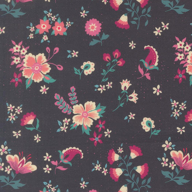 Sitara Davina Florals Midnight by Crystal Manning for Moda Fabrics - 11982 12