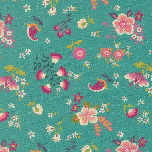 Sitara Davina Florals Blue Chill by Crystal Manning for Moda Fabrics - 11982 16