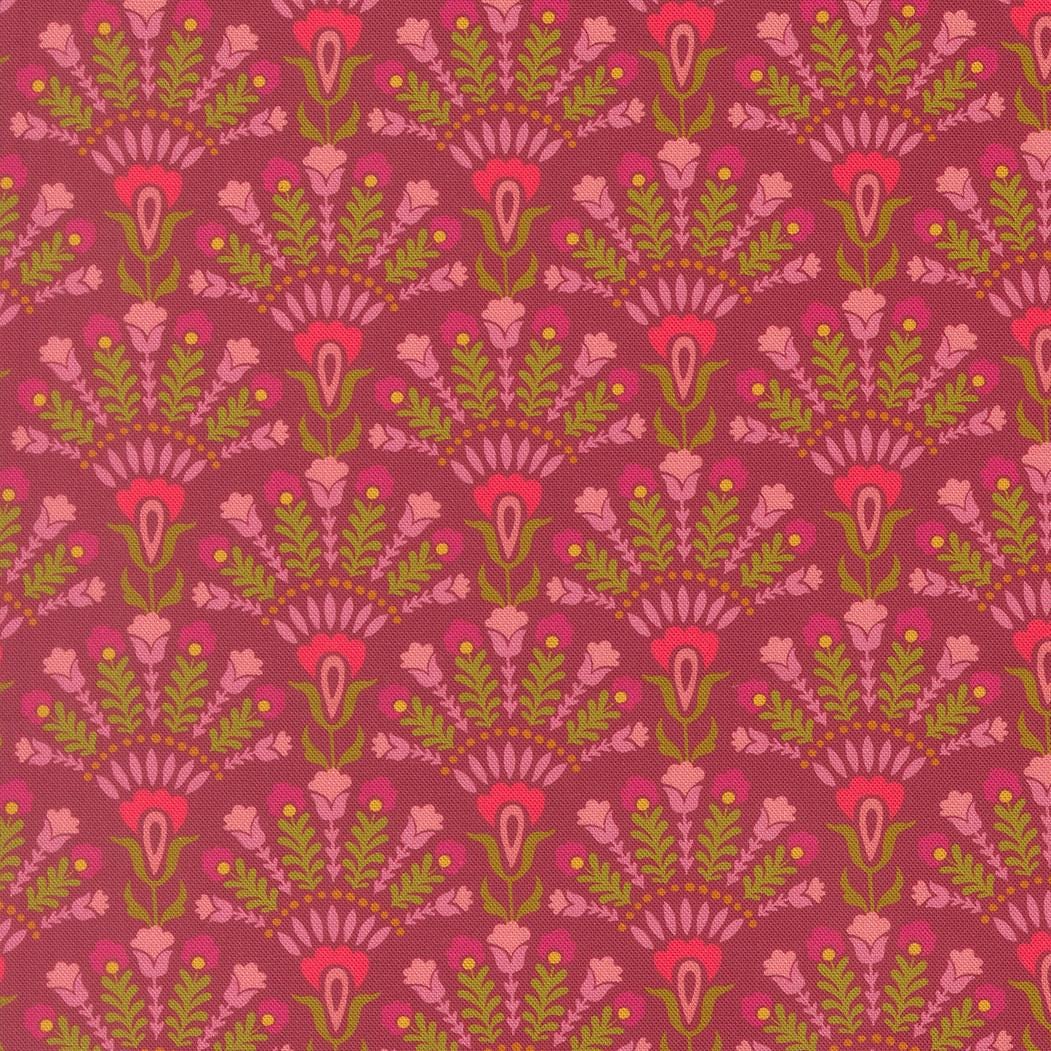Sitara Opaline Damask Rose Wine by Crystal Manning for Moda Fabrics - 11983 20