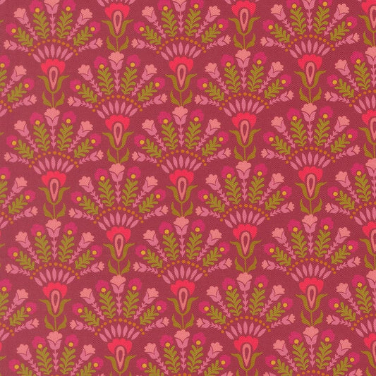 Sitara Opaline Damask Rose Wine by Crystal Manning for Moda Fabrics - 11983 20