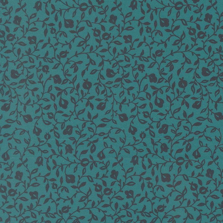Sitara Affinity Small Floral Vines Lagoon by Crystal Manning for Moda Fabrics - 11985 15