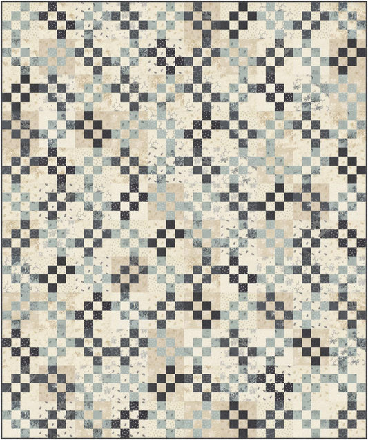 Serenity Cove Quilt Kit with Breathtaking Blues fabric by Moda Fabrics - quilt kit with pattern
