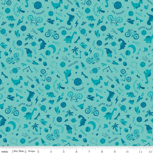 Brave Your Way Beyond Wild and Free Lagoon by Cayla Naylor for Riley Blake Designs - C18311-LAGOON