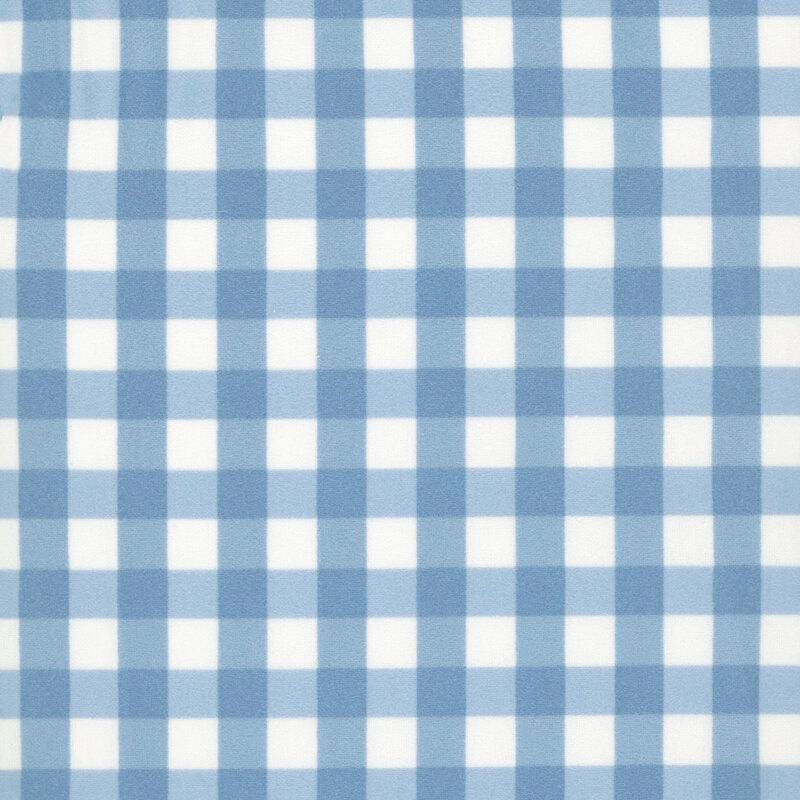 Flannel Love You to the Moon Gingham Blue by Echo Park Paper Co. for Riley Blake Designs - F18275-BLUE
