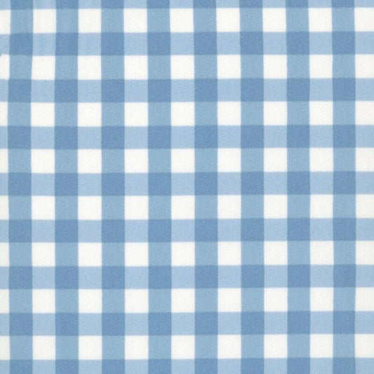 Flannel Love You to the Moon Gingham Blue by Echo Park Paper Co. for Riley Blake Designs - F18275-BLUE