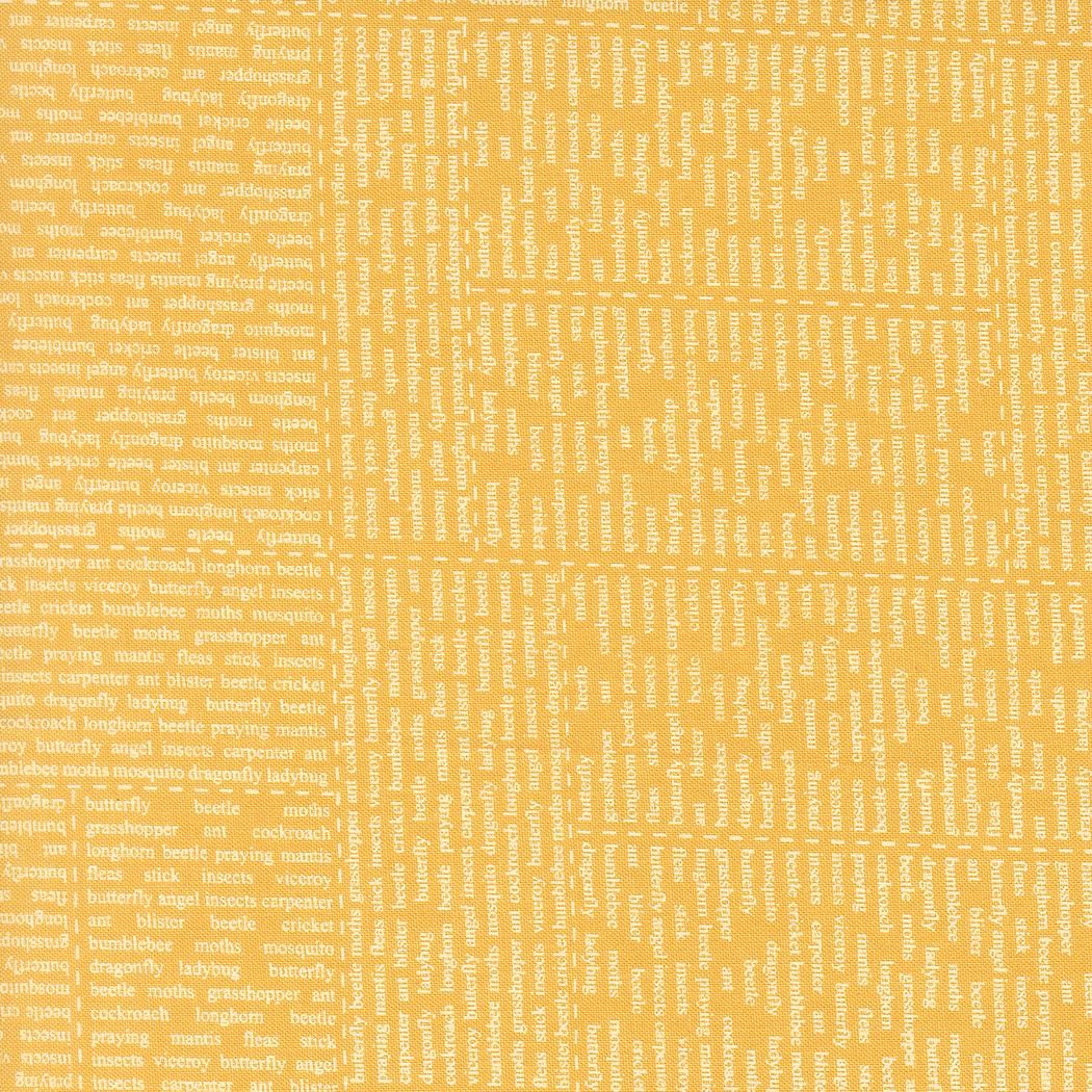 Bug Collector In The News Text and Words Sunshine by Sweetwater for Moda Fabrics - 55730 25