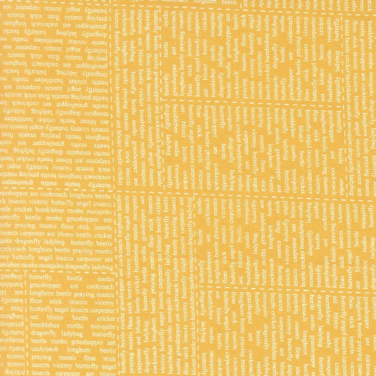 Bug Collector In The News Text and Words Sunshine by Sweetwater for Moda Fabrics - 55730 25