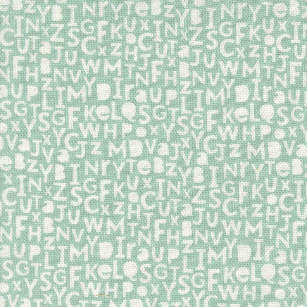 Bug Collector Alphabet Text and Words Sky by Sweetwater for Moda Fabrics - 55732 22