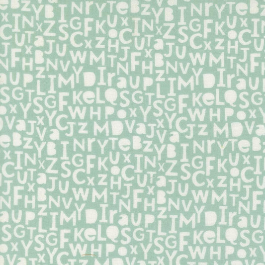 Bug Collector Alphabet Text and Words Sky by Sweetwater for Moda Fabrics - 55732 22