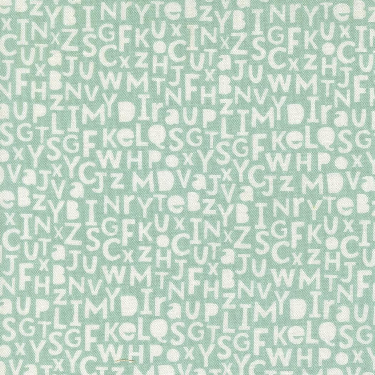 Bug Collector Alphabet Text and Words Sky by Sweetwater for Moda Fabrics - 55732 22