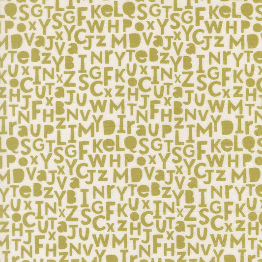 Bug Collector Alphabet Text and Words Leaf by Sweetwater for Moda Fabrics - 55732 27