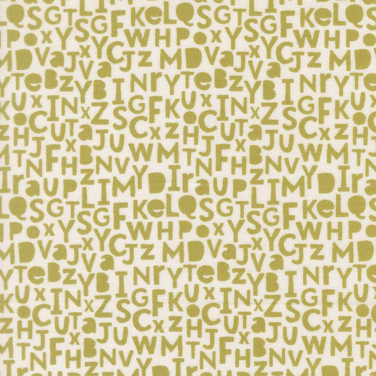 Bug Collector Alphabet Text and Words Leaf by Sweetwater for Moda Fabrics - 55732 27