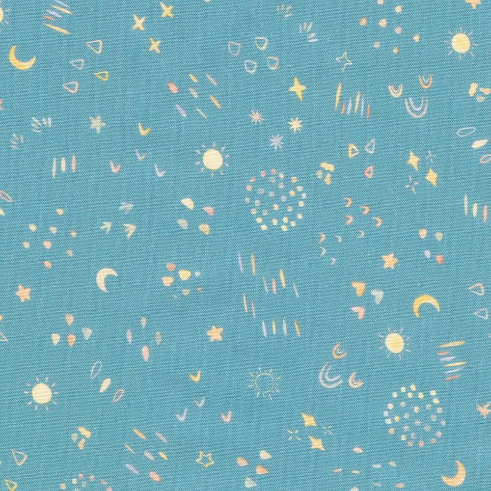 Tossed Little Geo Shapes Lagoon by Studio RK Collection by Robert Kaufman Fabrics - SRKD-24066-71
