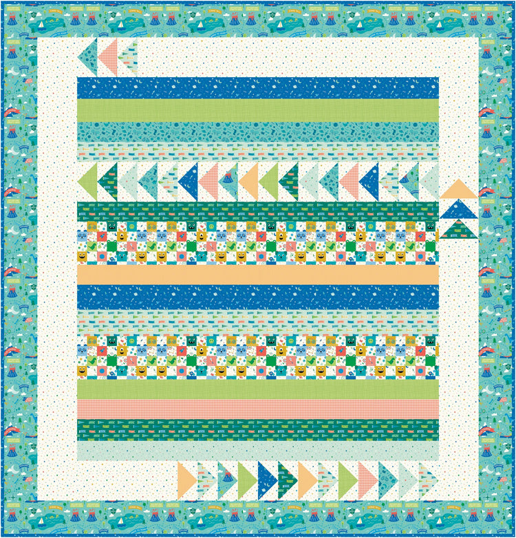 Childhood Adventure Quilt Kit with Brave Your Way fabric by Riley Blake Designs - quilt kit with pattern