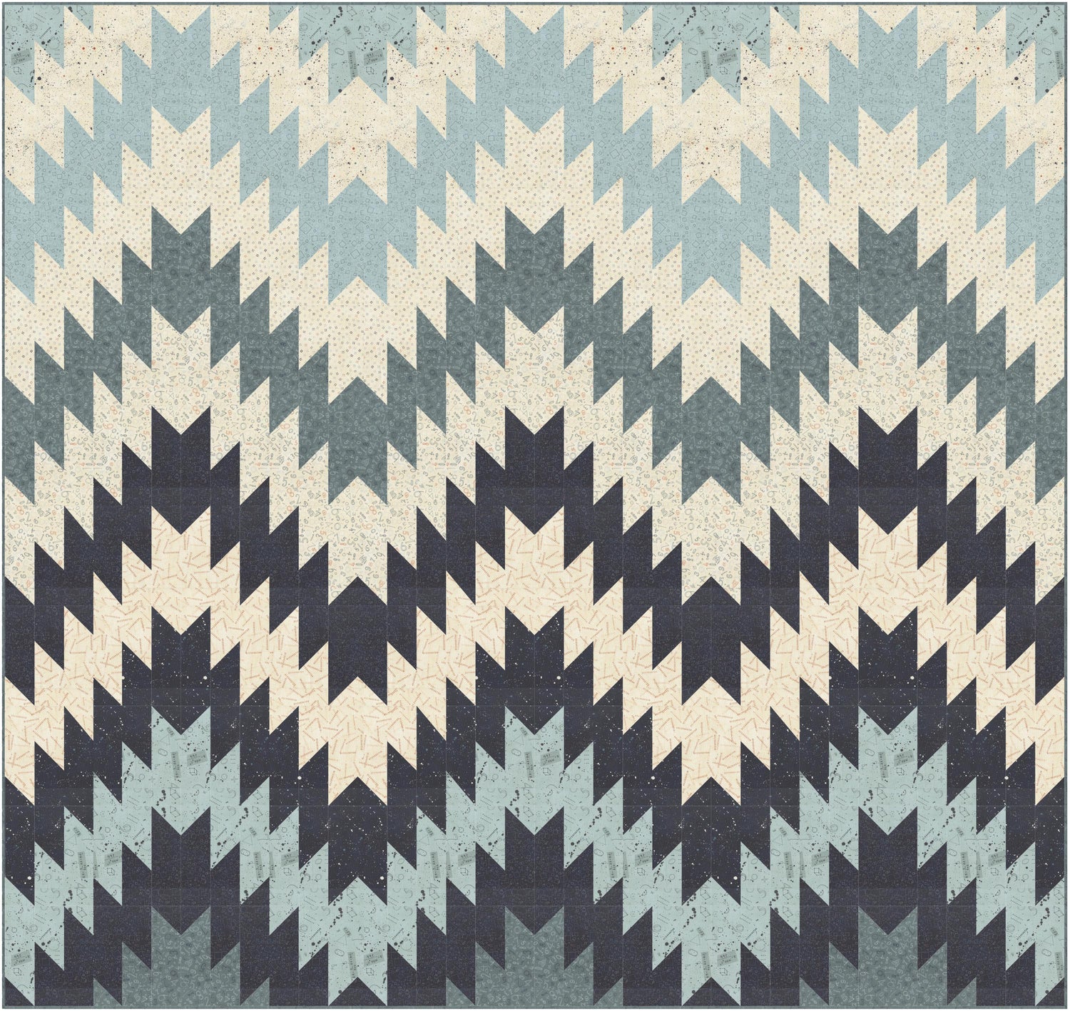 Rhythm Quilt Kit with Data fabric by Moda Fabrics - quilt kit with pattern