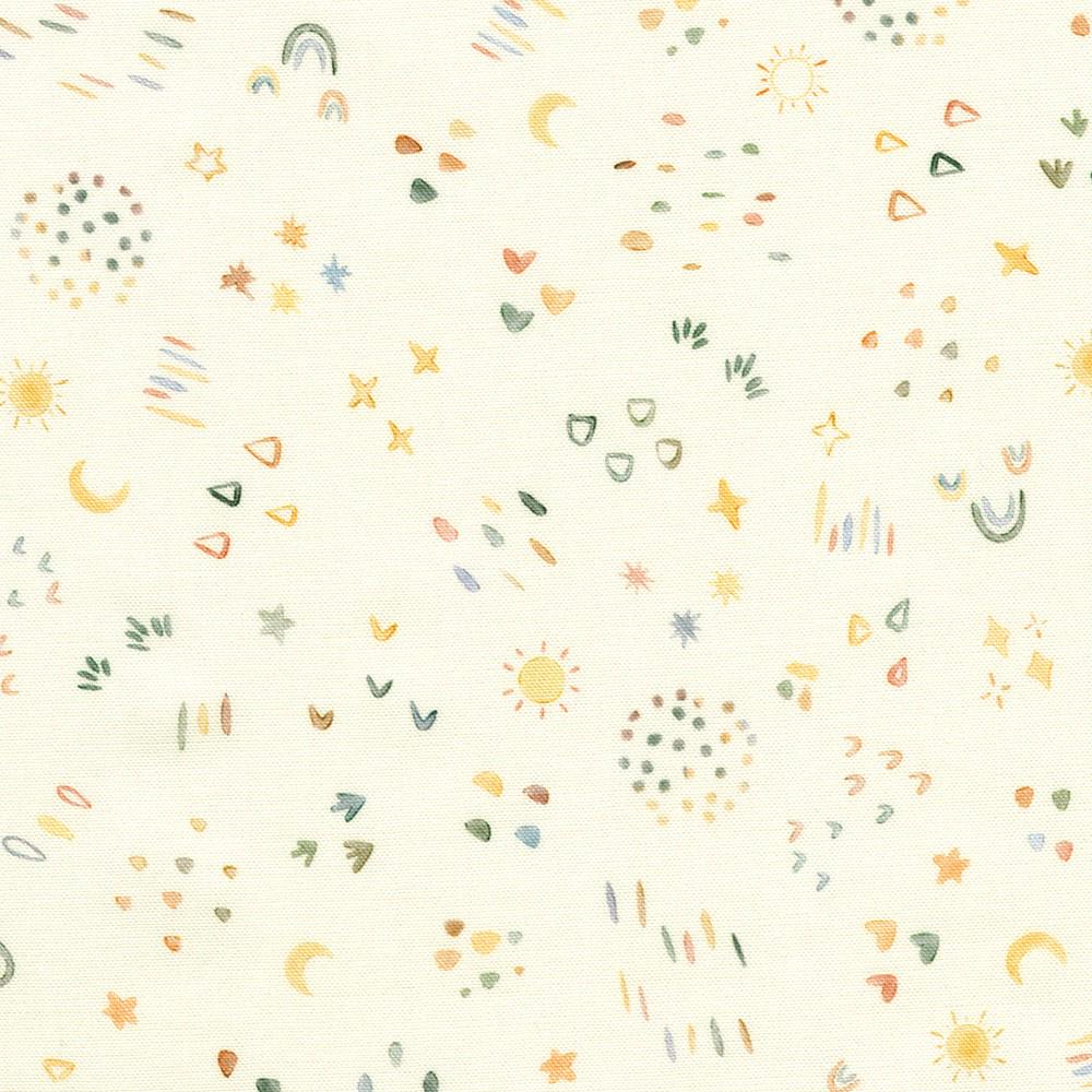 Tossed Little Geo Shapes Natural by Studio RK Collection by Robert Kaufman Fabrics - SRKD-24066-14