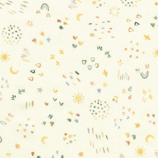 Tossed Little Geo Shapes Natural by Studio RK Collection by Robert Kaufman Fabrics - SRKD-24066-14