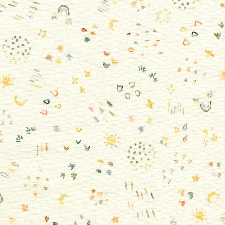 Tossed Little Geo Shapes Natural by Studio RK Collection by Robert Kaufman Fabrics - SRKD-24066-14
