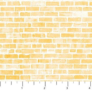 Little Builders Bricks Yellow by FIGO Studio for Northcott Fabrics - 91358-50