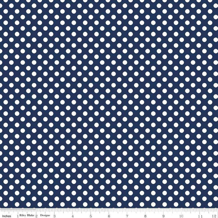 Small Dots Navy by Riley Blake Designs