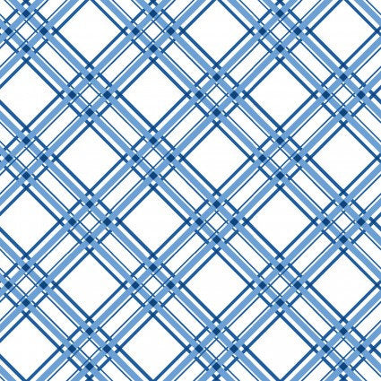 Blue Diagonal Plaid by Maywood Studios, designed by Kim Christopherson (Kimberbell) MAS8244