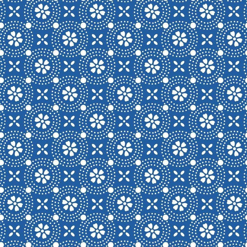 Blue Dotted Circles Designed by Kim Christopherson of Kimberbell Designs for Maywood Studios