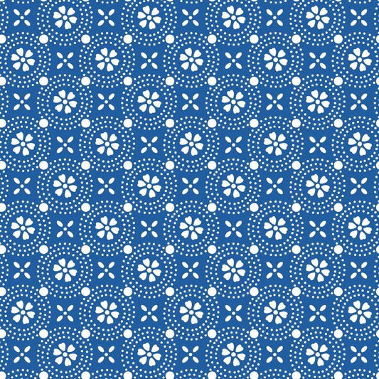 Blue Dotted Circles Designed by Kim Christopherson of Kimberbell Designs for Maywood Studios