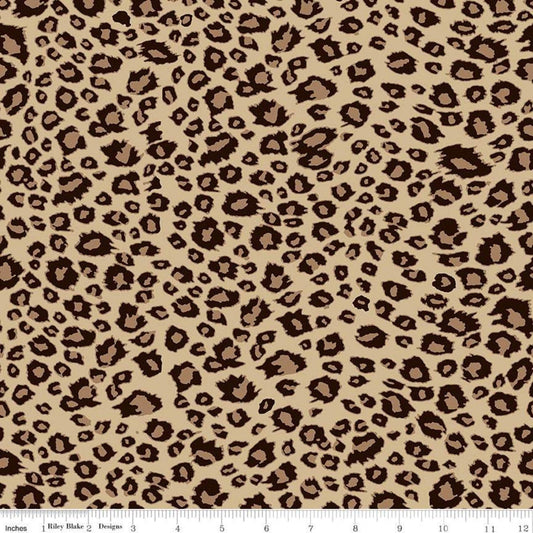 On Safari Leopard Brown for Riley Blake Designs