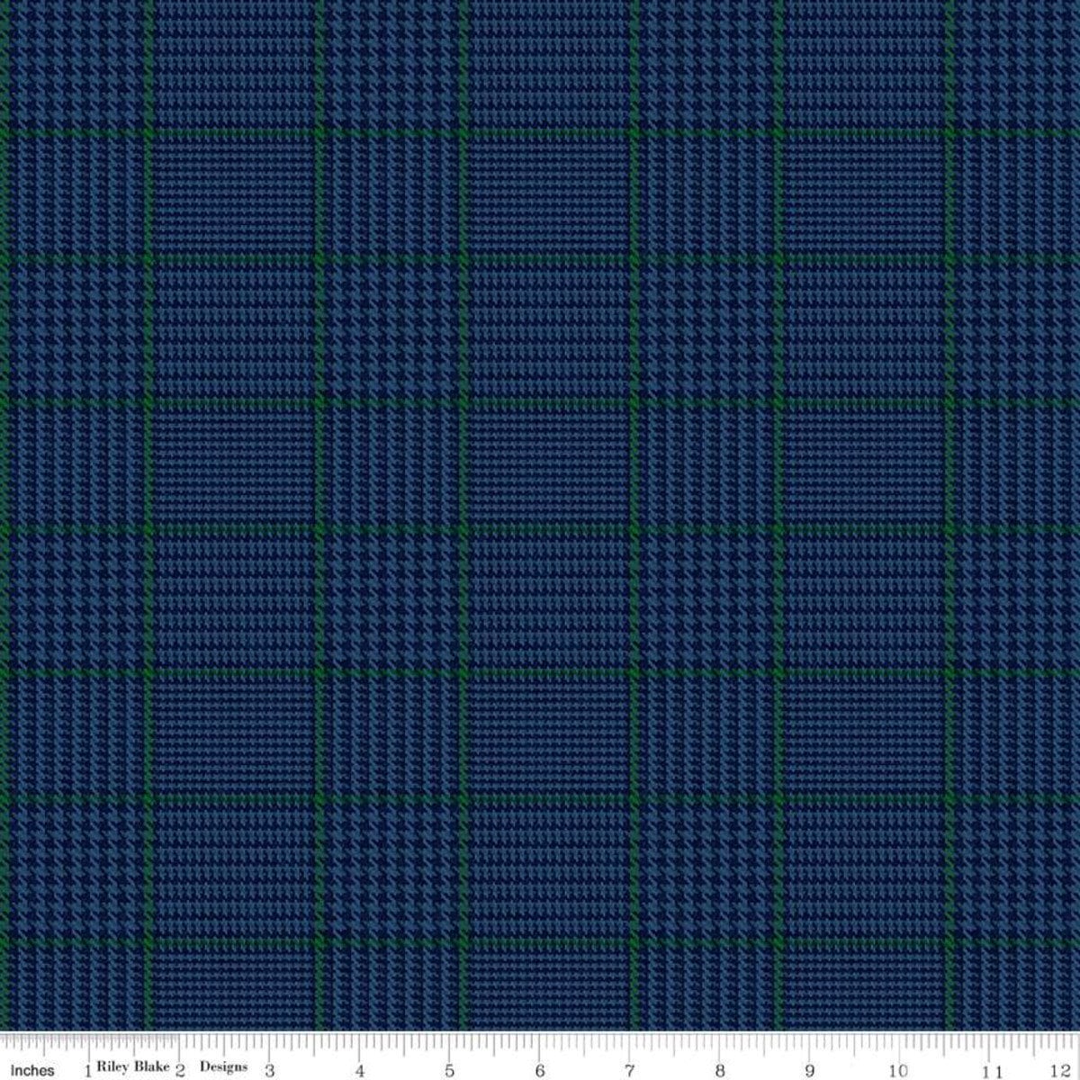 Tweed Blue from All About Plaids by Riley Blake Designs
