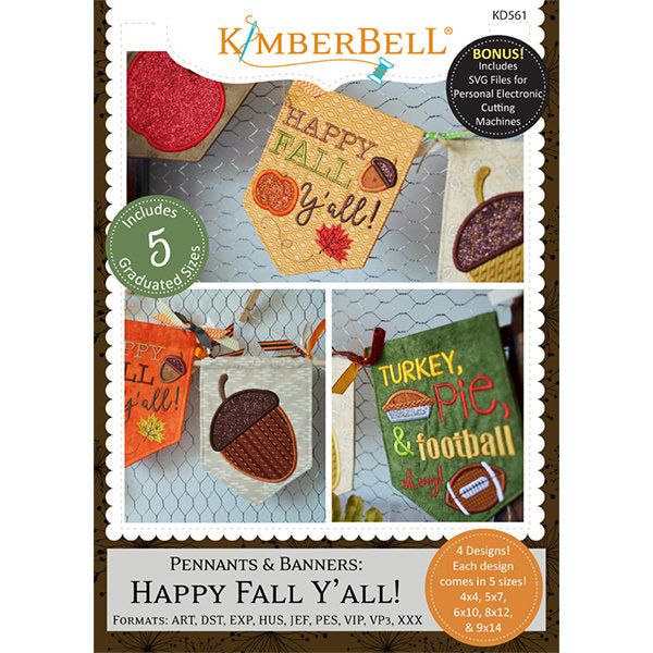 Pennants and Banners:  Happy Fall Y'All by Kimberbell Designs