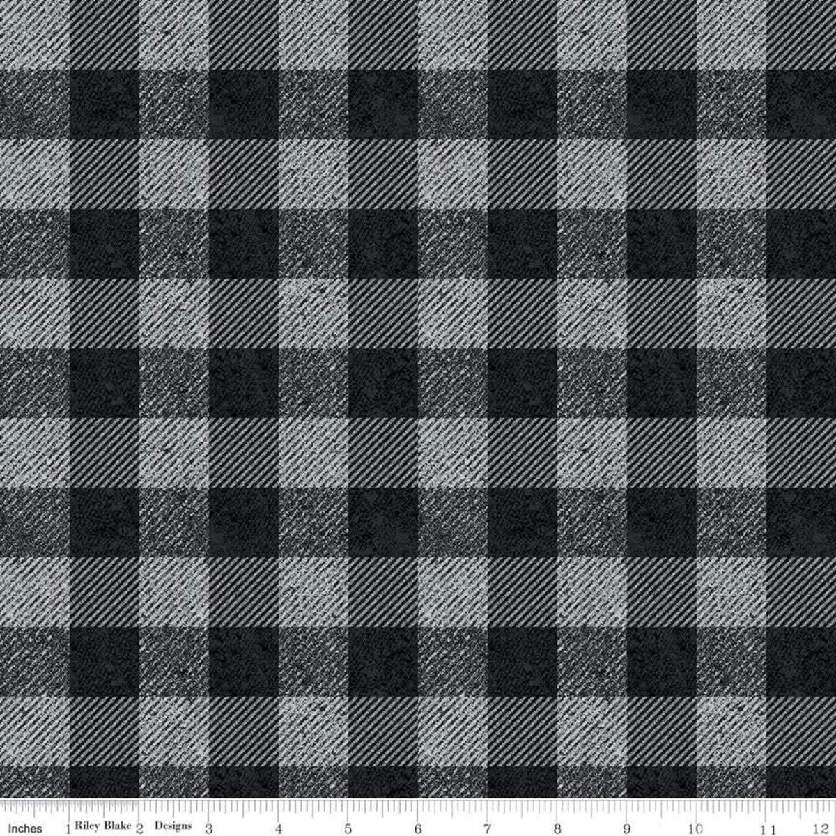 Buffalo Check Black from All About Plaids by Riley Blake Designs
