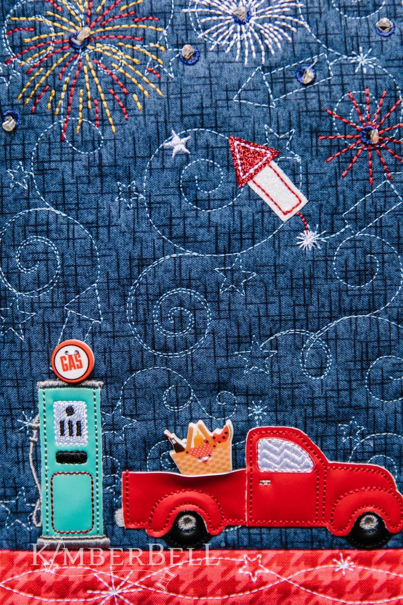 Embellishment Kit for Main Street Celebration Bench Pillow by Kimberbell
