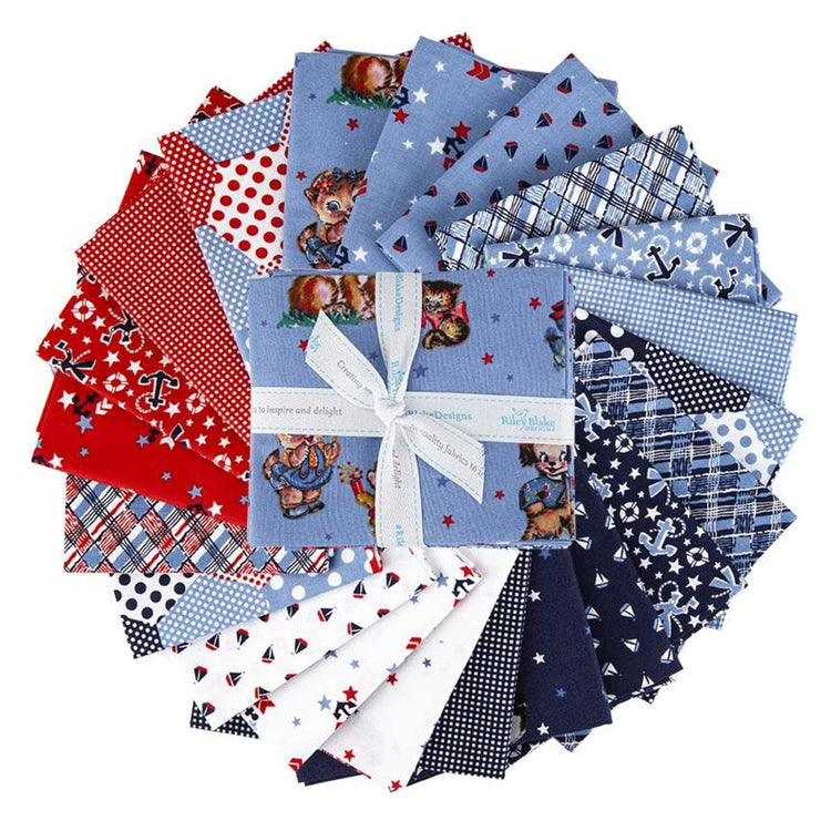 Set Sail America Fat Quarter Bundle by Lindsay Wilkes of the Cottage Mama for Riley Blake Designs