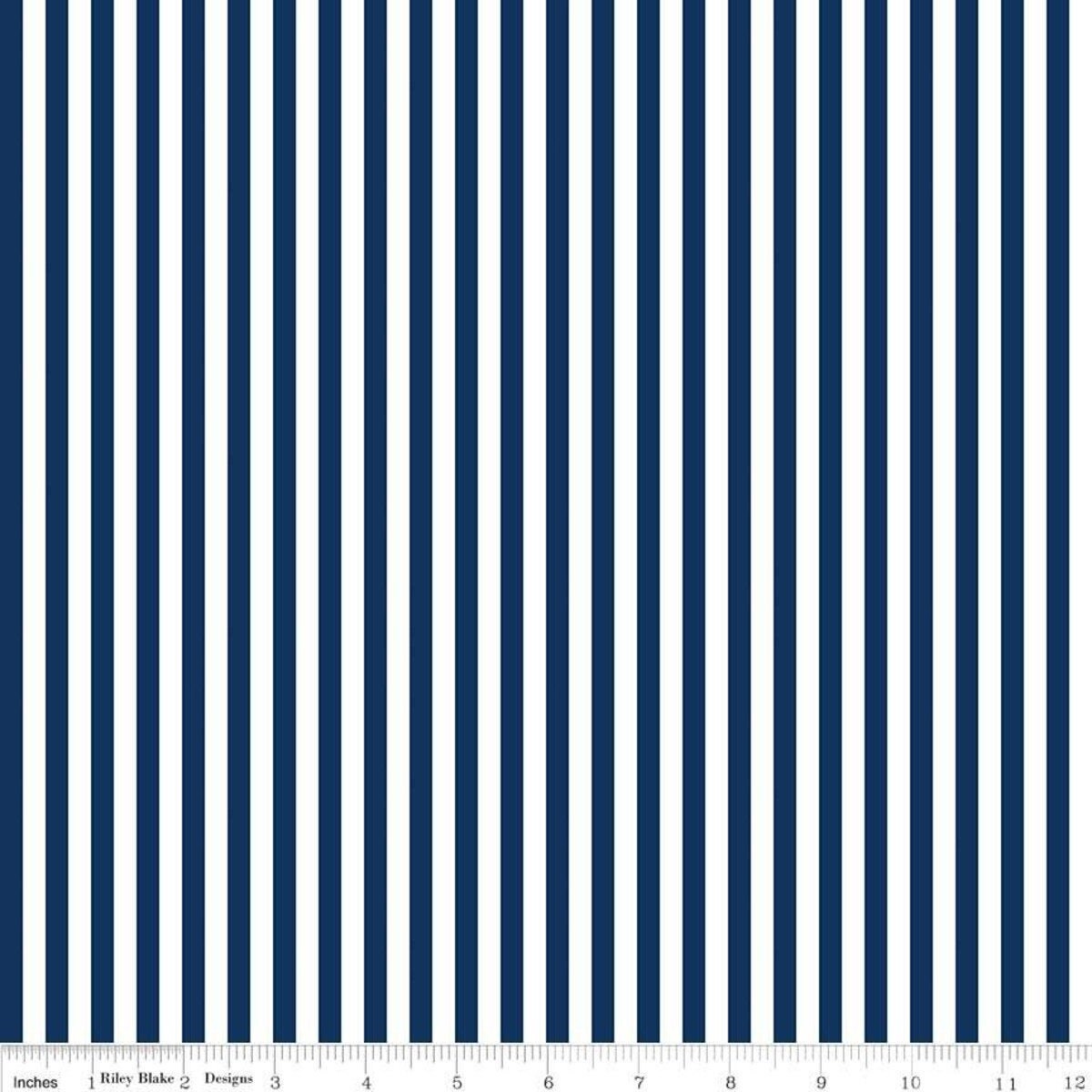 Navy 1/4 Stripe by Riley Blake Designs