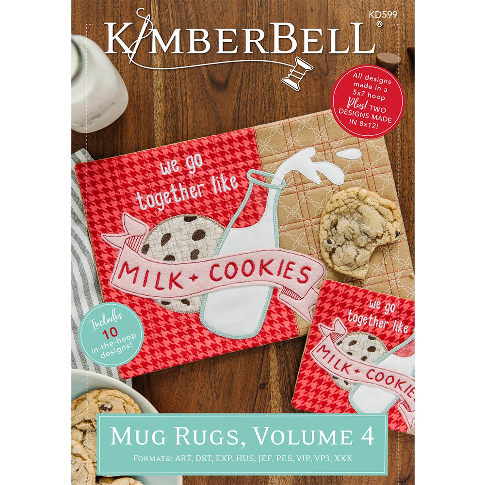 Mug Rugs Volume 4 Embroidery CD by Kimberbell (KD599)