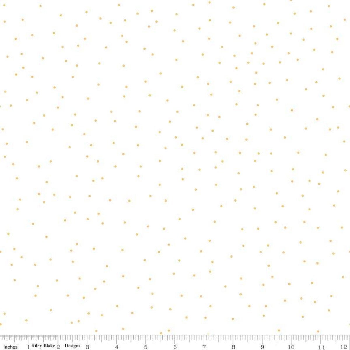 Pin Dot Honey scattered on a white background designed by Lori Holt of Bee in my Bonnet for Riley Blake Designs