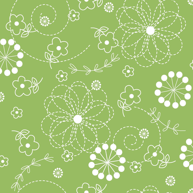 Green Doodles Designed by Kim Christopherson of Kimberbell Designs for Maywood Studios