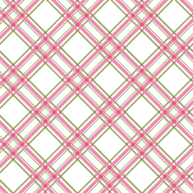 Pink/Green Diagonal Plaid Designed by Kim Christopherson of Kimberbell Designs for Maywood Studios