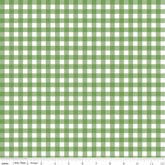 Summer Picnic Gingham Green by Melissa Mortenson for Riley Blake Designs