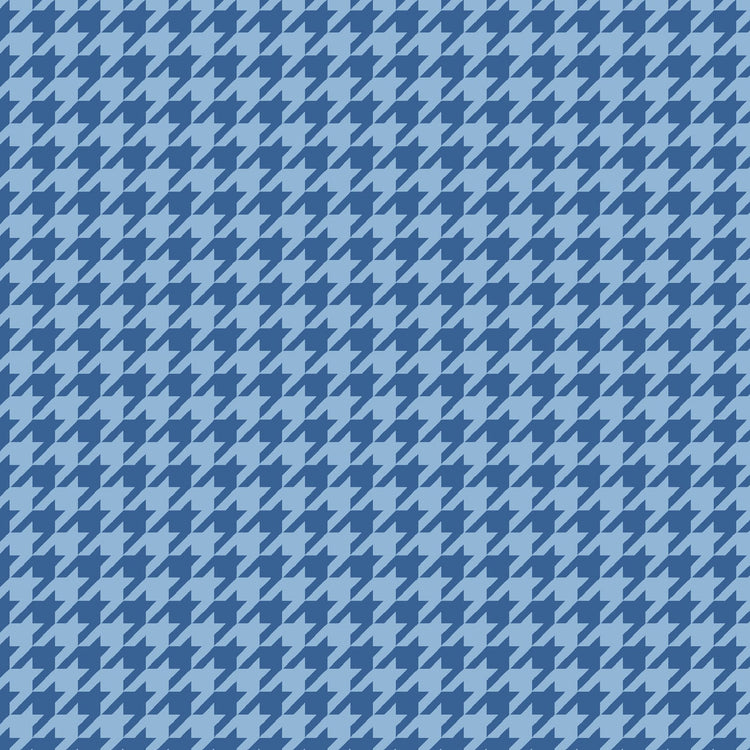 Blue Tonal Houndstooth Designed by Kim Christopherson of Kimberbell Designs for Maywood Studios