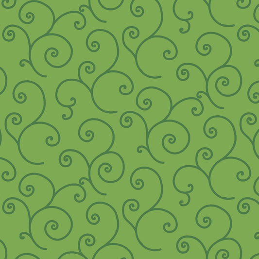 Green Tonal Scroll Designed by Kim Christopherson of Kimberbell Designs for Maywood Studios