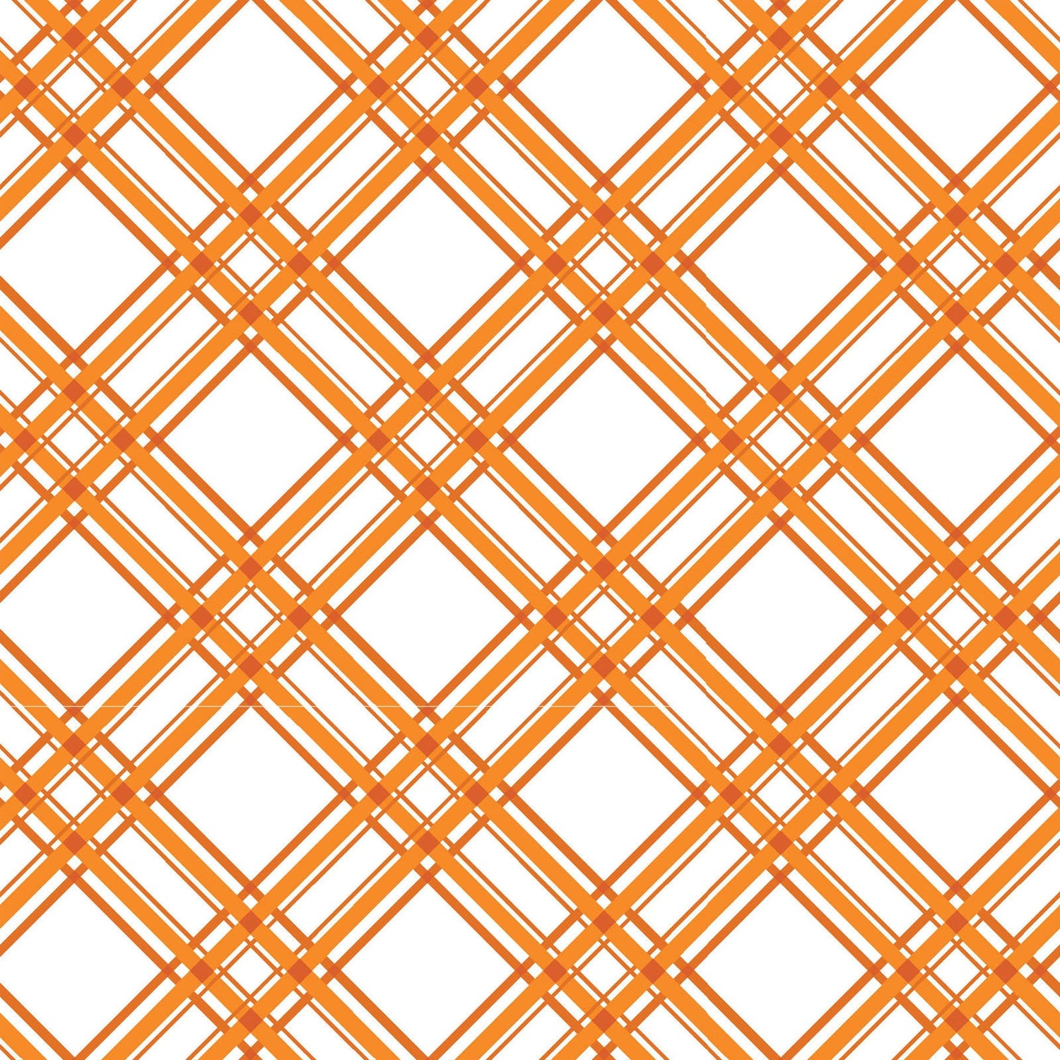 Orange Diagonal Plaid Designed by Kim Christopherson of Kimberbell Designs for Maywood Studios