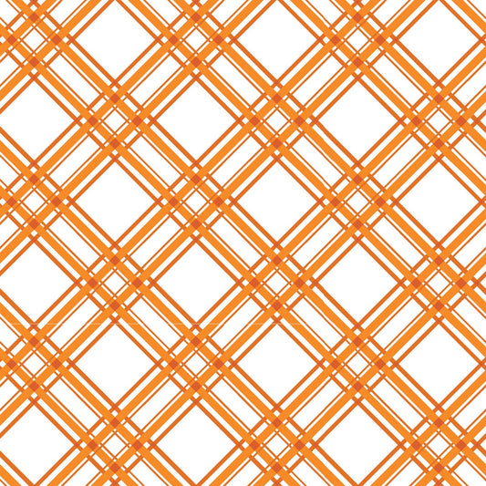 Orange Diagonal Plaid Designed by Kim Christopherson of Kimberbell Designs for Maywood Studios