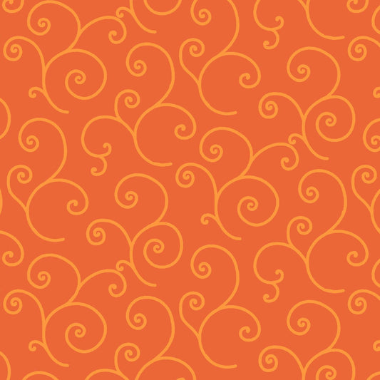 Orange Tonal Scroll Designed by Kim Christopherson of Kimberbell Designs for Maywood Studios