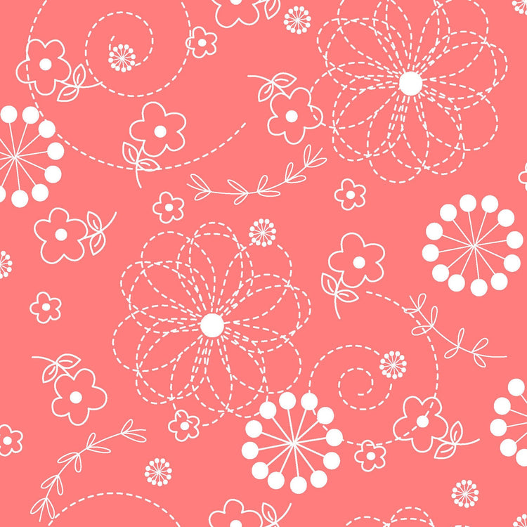 Peachy Pink Doodles Designed by Kim Christopherson of Kimberbell Designs for Maywood Studios