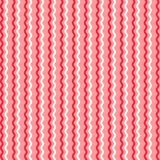 Pink Wavy Stripe Designed by Kim Christopherson of Kimberbell Designs for Maywood Studios