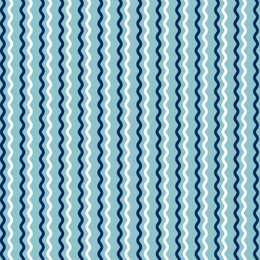 Teal Wavy Stripe Designed by Kim Christopherson of Kimberbell Designs for Maywood Studios