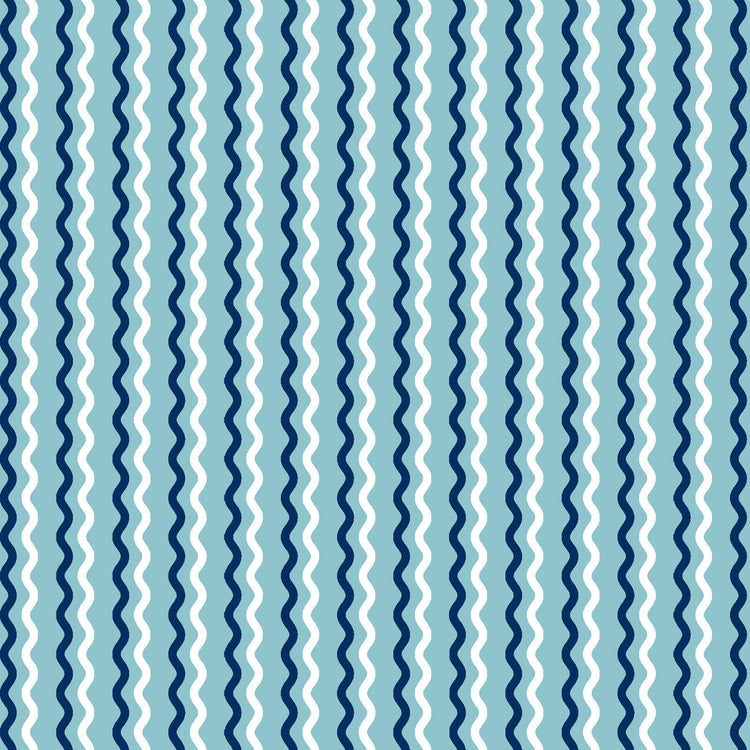 Teal Wavy Stripe Designed by Kim Christopherson of Kimberbell Designs for Maywood Studios