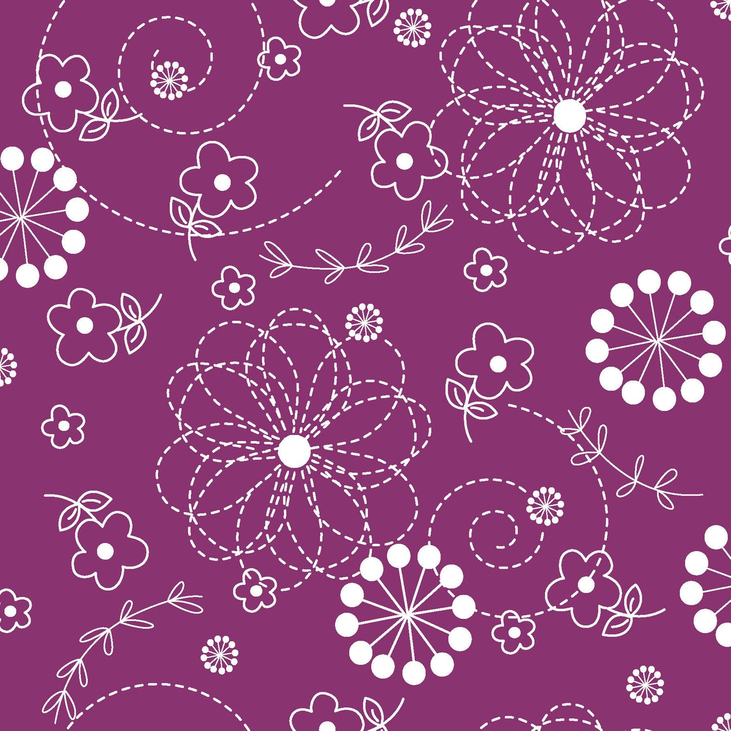 Violet Red Doodles Designed by Kim Christopherson of Kimberbell Designs for Maywood Studios